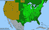 National distribution map
