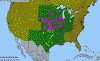National distribution map