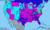 National distribution map