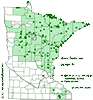 Minnesota county distribution map
