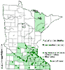 Minnesota county distribution map