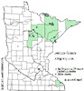 Minnesota county distribution map