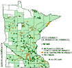 Minnesota county distribution map