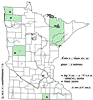 Minnesota county distribution map