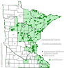 Minnesota county distribution map