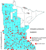 Minnesota county distribution map