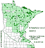Minnesota county distribution map