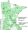 Minnesota county distribution map