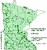Minnesota county distribution map