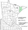 Minnesota county distribution map