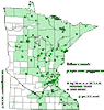 Minnesota county distribution map
