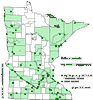 Minnesota county distribution map