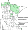 Minnesota county distribution map