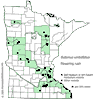 Minnesota county distribution map