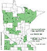Minnesota county distribution map