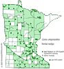Minnesota county distribution map