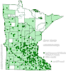 Minnesota county distribution map
