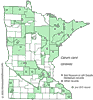 Minnesota county distribution map
