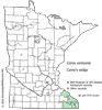Minnesota county distribution map