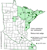 Minnesota county distribution map