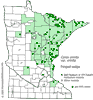 Minnesota county distribution map
