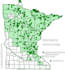 Minnesota county distribution map
