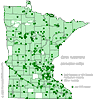 Minnesota county distribution map
