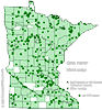 Minnesota county distribution map