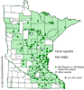 Minnesota county distribution map