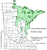 Minnesota county distribution map