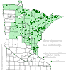 Minnesota county distribution map