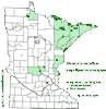 Minnesota county distribution map