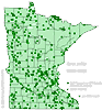 Minnesota county distribution map