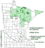 Minnesota county distribution map