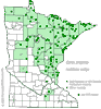 Minnesota county distribution map