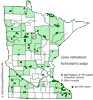 Minnesota county distribution map
