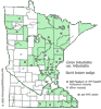 Minnesota county distribution map