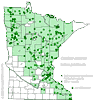 Minnesota county distribution map