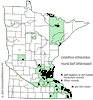 Minnesota county distribution map