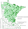 Minnesota county distribution map