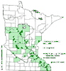 Minnesota county distribution map