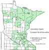 Minnesota county distribution map