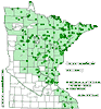 Minnesota county distribution map
