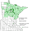 Minnesota county distribution map