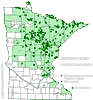 Minnesota county distribution map