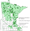 Minnesota county distribution map