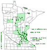 Minnesota county distribution map