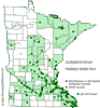 Minnesota county distribution map