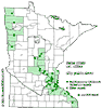 Minnesota county distribution map