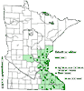 Minnesota county distribution map